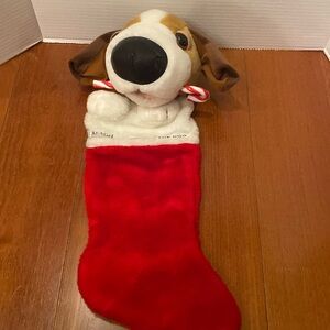 Kurt S. Adler Beagle The Dog Artlist Collection  20” Plush Christmas Stocking